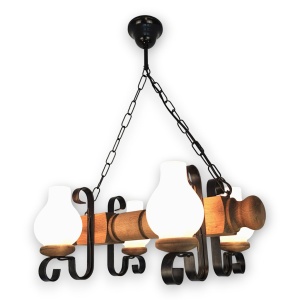Candelabru rustic fabricat manual din lemn Rustic WOOD-RU-SP4 - Img 11