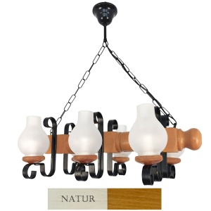 Candelabru rustic fabricat manual din lemn Rustic WOOD-RU-SP6 - Img 8