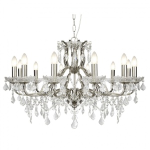 Candelabru stil clasic cu 12 brate Paris argintiu satin 87312-12SS SRT