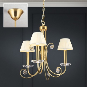 Candelabru stil clasic cu cristal K9 ARIANE 3L auriu 156440 universul-luminii.ro