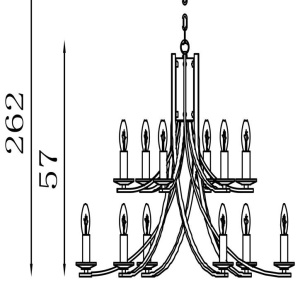 Candelabru stil elegant metal alama Ascona 12L 624880 universul-luminii.ro