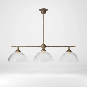 Candelabru stil neoclasic din alama si sticla Elide