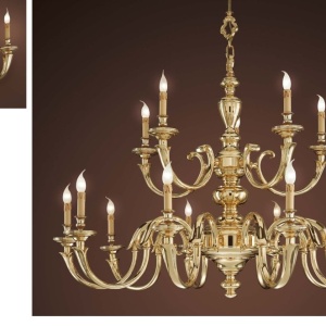 Candelabru XL cu 15 brate LUX realizat manual Amos 163260 universul-luminii.ro