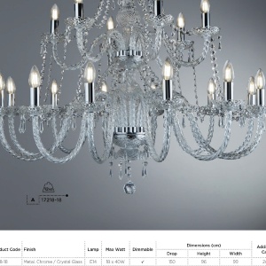 Candelabru XXL casa scarii design clasic Hale 18L 17218-18 SRT - Img 4