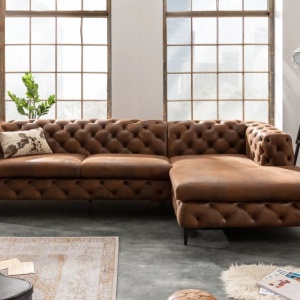 Coltar design Chesterfield, Microfibra, Maro Antic, MODERN BAROCK - Img 3
