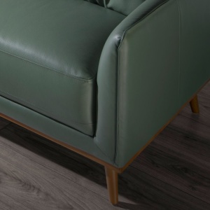 Coltar LUX design italian cu sezlong stanga Cowhide verde - Img 8