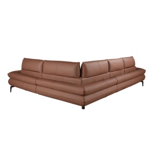 Coltar LUX design italian modular cu functia relax Cowhide Maro - Img 3