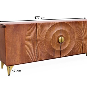 Comoda design vintage Golden Sunset 180cm maro - Img 10