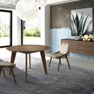 Comoda eleganta design LUX Walnut/Black AC-191-M - Img 7