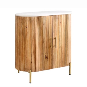 Comoda lemn de mango, marmura alba TRES CHIC 70cm