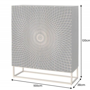 Comoda moderna cu model abstract mandala Illusion 120cm - Img 2