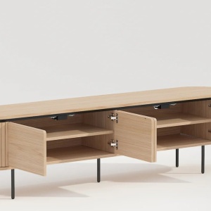 Comoda TV cu furnir de stejar ATELIER 200cm - Img 7