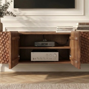 Comoda TV cu model 3D tip fagure ADLON 200cm - Img 4