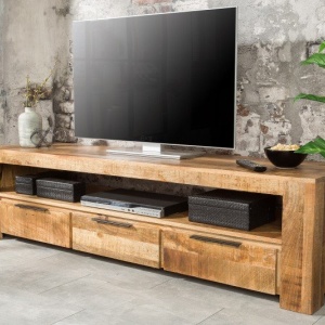 Comoda TV industrial style Iron Craft mango natur, 170cm - Img 3