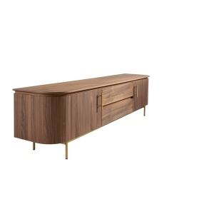 Comoda TV moderna design LUX Wood and Gold - Img 6