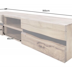 Comoda TV suspendata din lemn design industrial Amazonas 160cm Salcam - Img 2