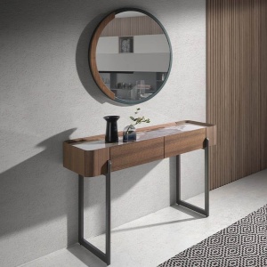 Consola 2 sertare deosebita design LUX Walnut-Marble