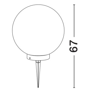 Corp cu tarus iluminat exterior decorativ IP65 MOON D-50cm 238380 universul-luminii.ro