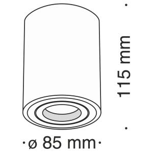 Corp de iluminat aplicat cu spot directionabil Alfa negru MY-C016CL-01B 82660 universul-luminii.ro
