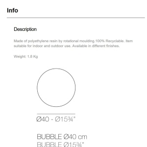 CORP DE ILUMINAT LED DECORATIV EXTERIOR BUBBLES diametru 40cm 180730 universul-luminii.ro