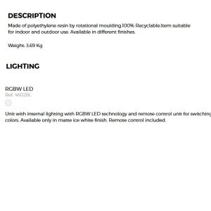 CORP DE ILUMINAT LED RGB DECORATIV MORA LAMP 196140 universul-luminii.ro