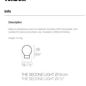 CORP DE ILUMINAT LED RGB DECORATIV THE SECOND LIGHT 19cm 196190 universul-luminii.ro