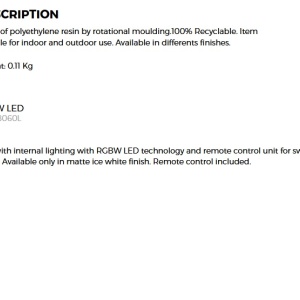 CORP DE ILUMINAT LED RGB DECORATIV VASES LAMPS 60cm 196220 universul-luminii.ro