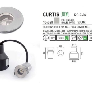 Corp exterior incastrabil IP67 LED warm light Curtis 70462N 55850 universul-luminii.ro