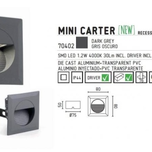 Corp exterior incastrabil LED IP44 Mini Carter 70402 55770 universul-luminii.ro