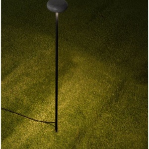 Corp iluminat exterior decorativ cu tarus CAMI H-110cm, ciment negru - Img 2