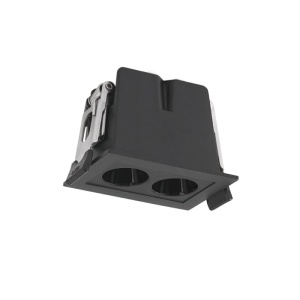 Corp incastrabil cu 2 spoturi LED BLAU negru