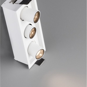 Corp LED incastrabil cu 3 Mini Spoturi ajustabile DESERT albe 85470 universul-luminii.ro
