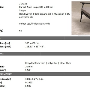 Covor design LUX Asuri 200x300cm, taupe - Img 4