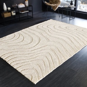 Covor modern cu model in valuri Wave 170x240cm crem-bej - Img 2
