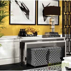 Covor modern din lana 100% APOLLO Negru/Alb 300x300 108537 HZ - Img 3