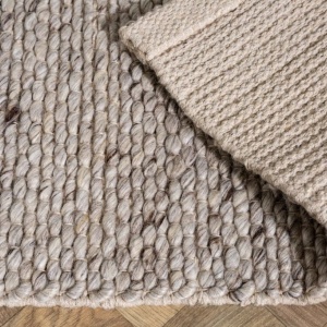 Covor WOOL 240x160cm gri argintiu din lana - Img 6