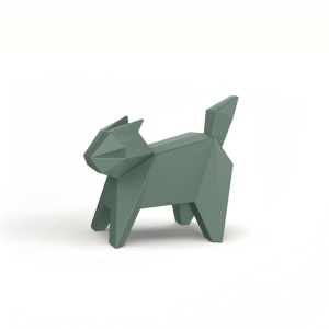 Decoratiune/ Statueta exterior sau interior Origami Koneko, mat
