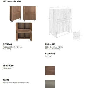 Dulap deosebit design LUX Walnut-Marble - Img 11