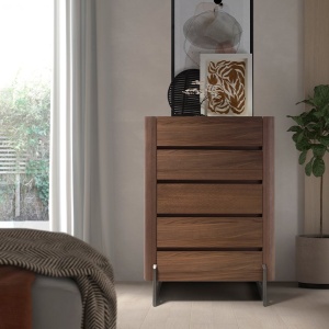 Dulapior 5 sertare deosebit design LUX Walnut-Marble - Img 6