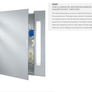 Dulapior cu oglinda cu iluminat LED pentru baie IP44 Bathroom 6560 SRT 43870 universul-luminii.ro