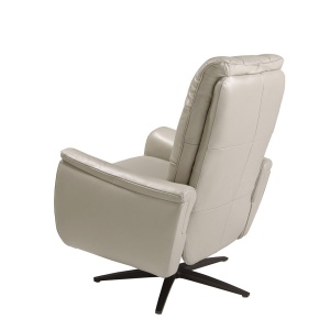 Fotoliu design LUX cu functia relax Cowhide Grey leather - Img 9