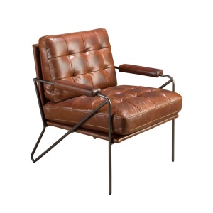 Fotoliu design LUX, Metal, Piele Naturala 5166