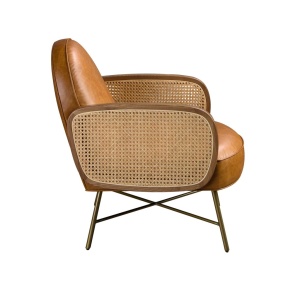 Fotoliu design LUX, Ratan, Piele Naturala 5162 - Img 2