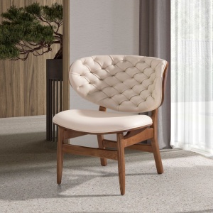 Fotoliu elegant design italian Sand-Walnut - Img 5