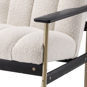 Fotoliu elegant design LUX Elan, Boucle crem - Img 4