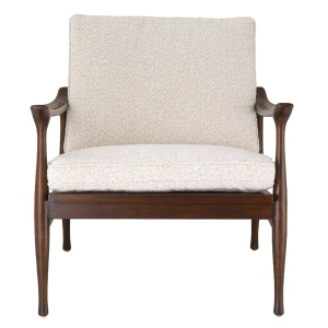Fotoliu elegant design LUX Manzo maro / bouclé cream - Img 4
