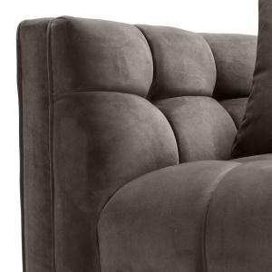 Fotoliu elegant design LUX Sienna, catifea gri 113196 HZ - Img 4
