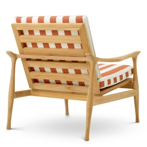 Fotoliu elegant pentru exterior design LUX Manzo natur / florent orange - Img 6