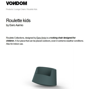 Fotoliu lounge design modern, exterior, interior, ROULETTE KIDS 61005 Vondom - Img 5