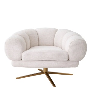 Fotoliu modern pivotant design LUX Sunset, Lyssa off-white - Img 4